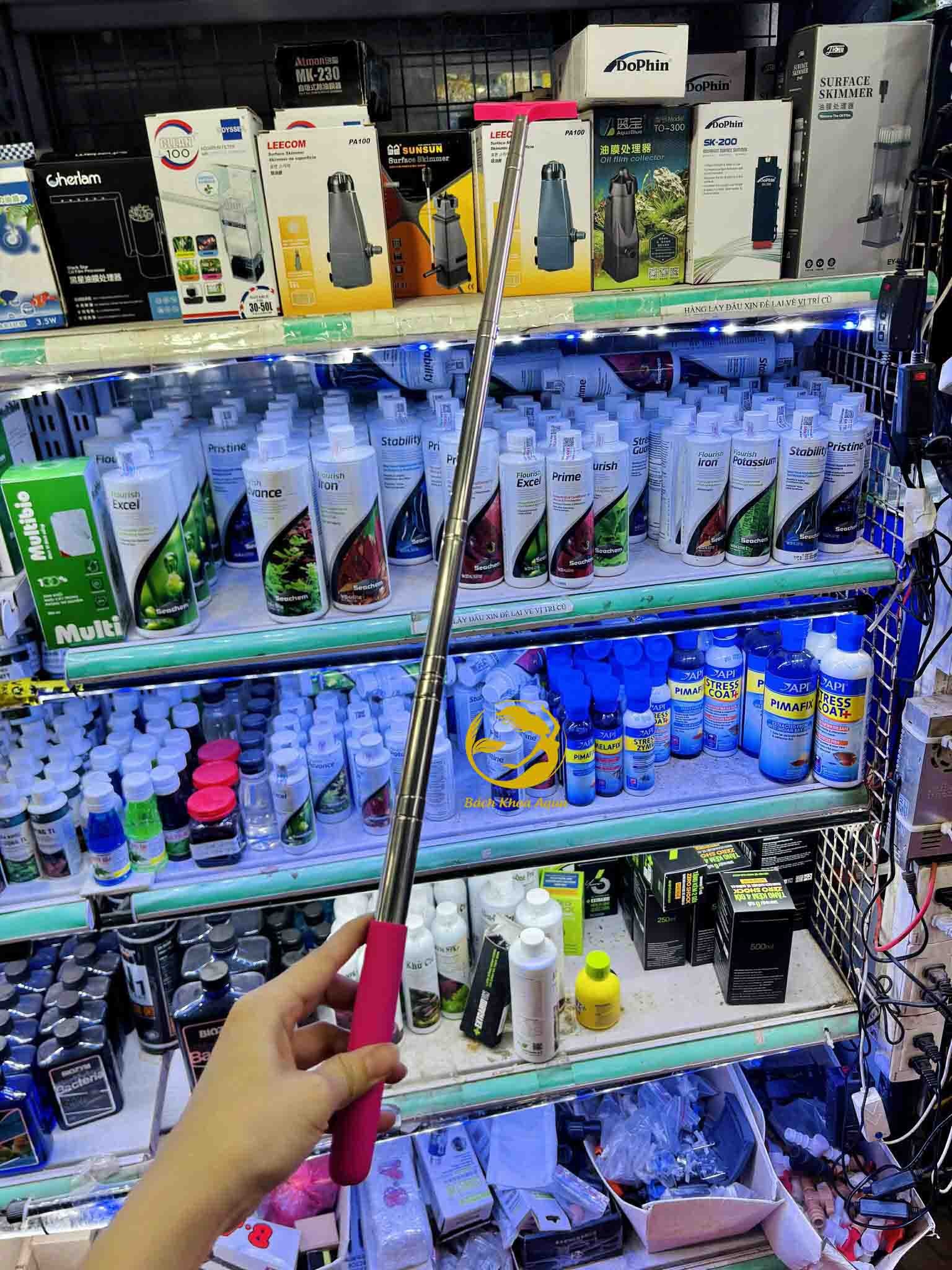 Cọ bể cá miệng cao su kéo dài 20-100cm